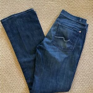 7 For All Mankind Blue Straight Jeans
